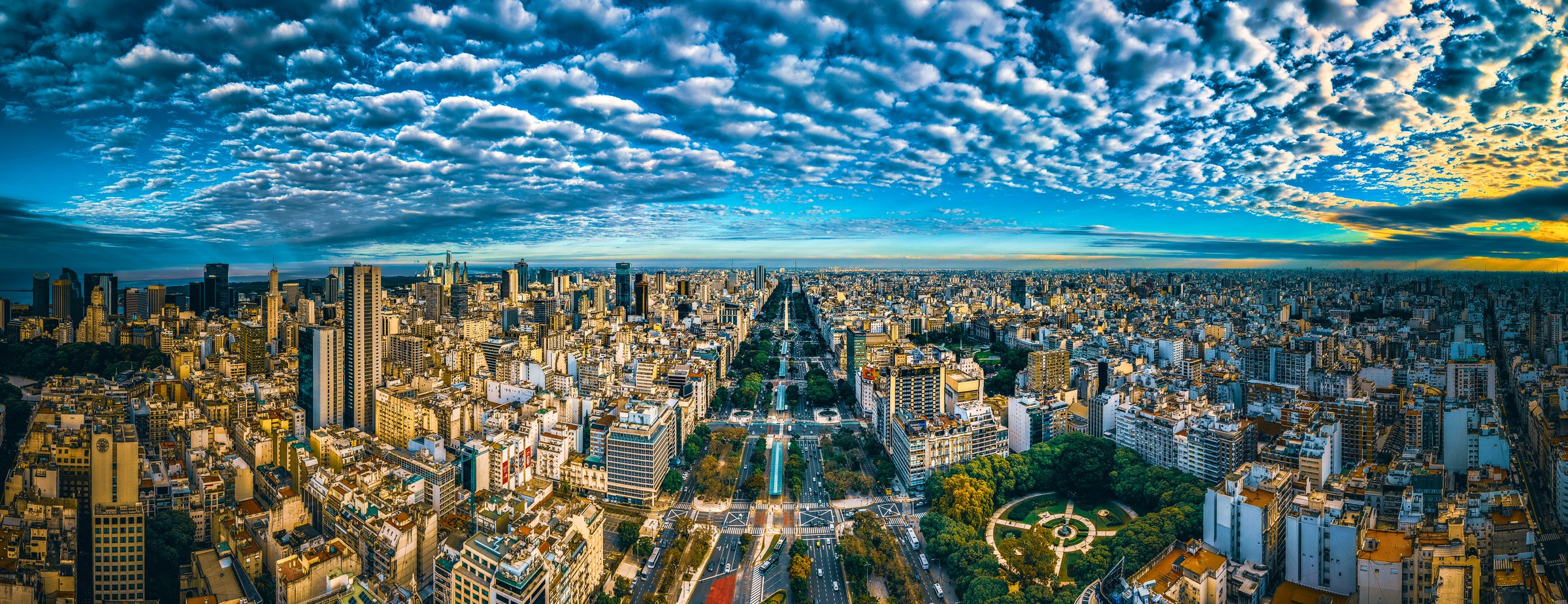 Blue-Sky Panorama, fine art photograph by Marcello Martins in Buenos Aires, Argentina