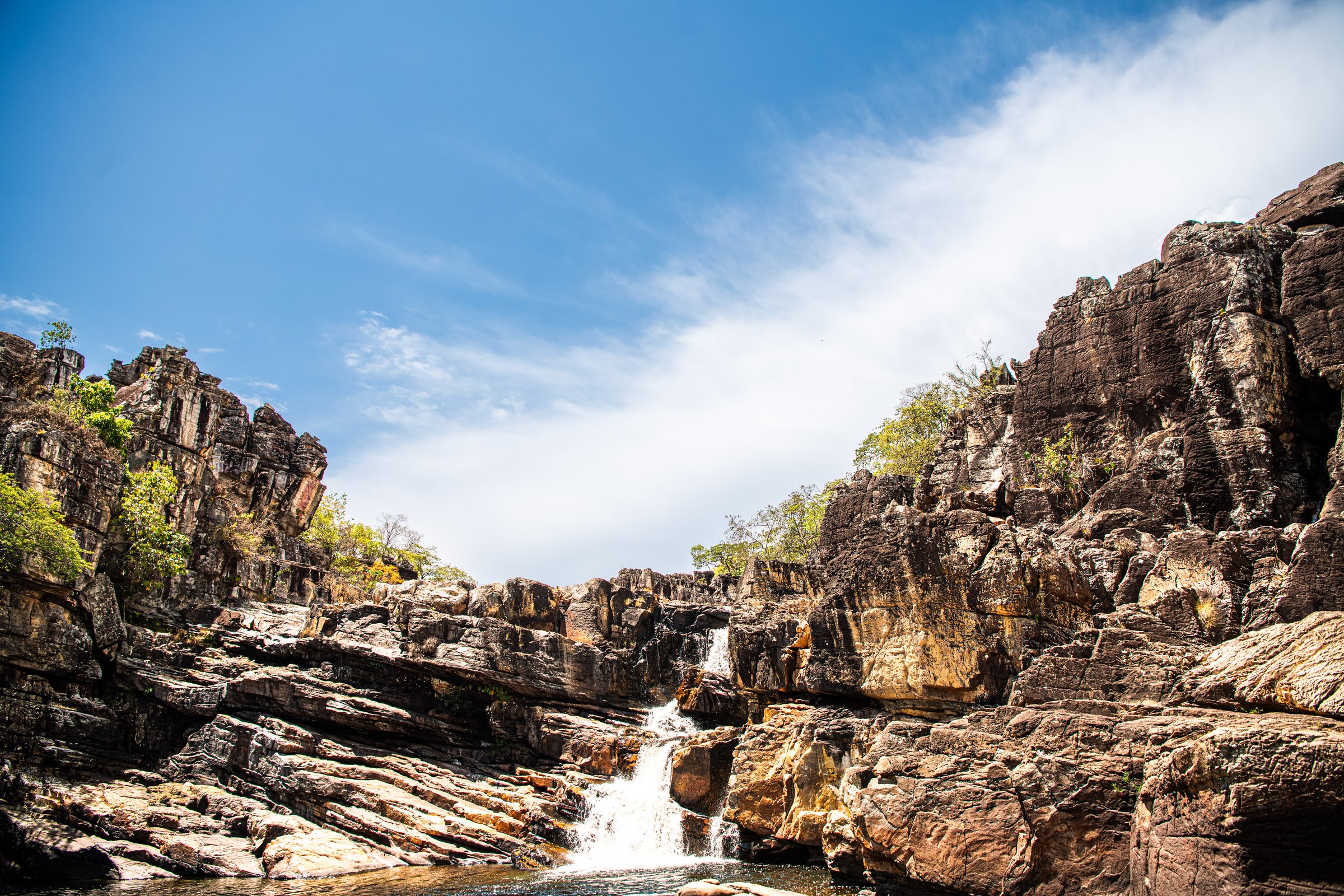 Horizontal Waterfall, fine art photograph by Marcello Martins in Chapada dos Veadeiros, Brazil