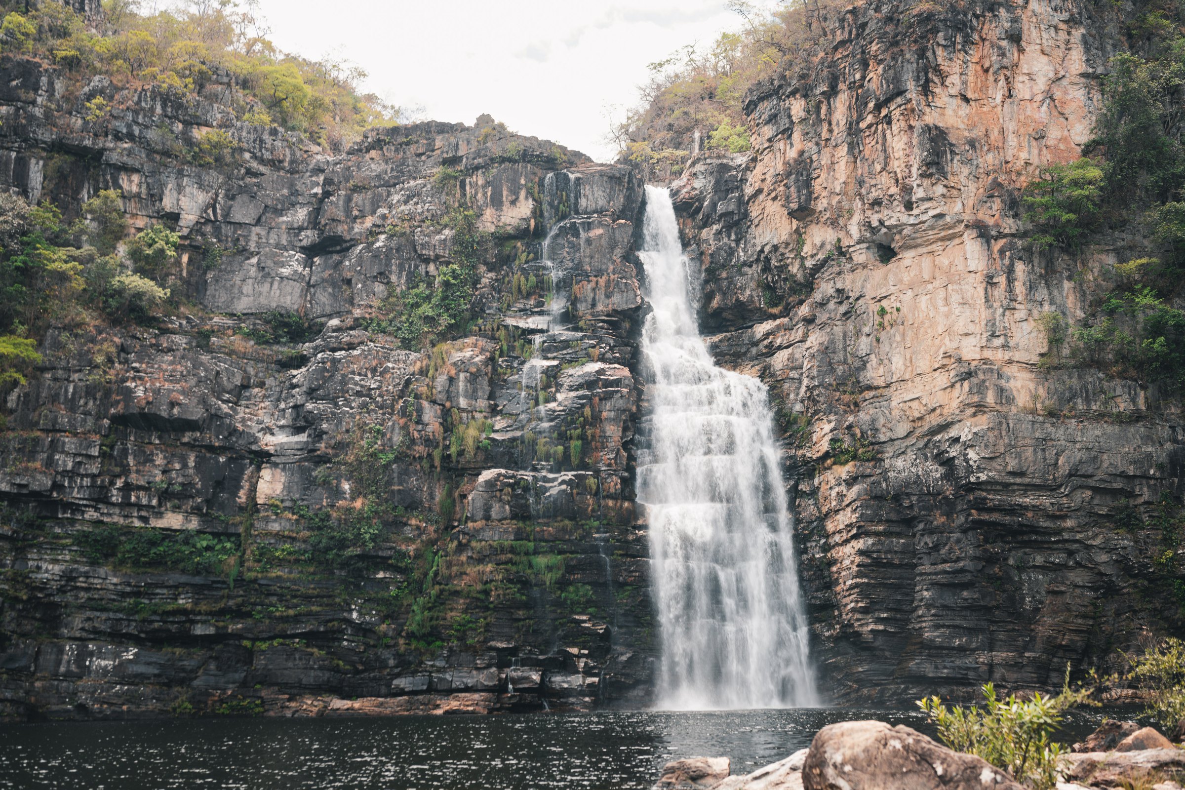 Luminous Waterfall, fine art photograph by Marcello Martins in Chapada dos Veadeiros, Brazil