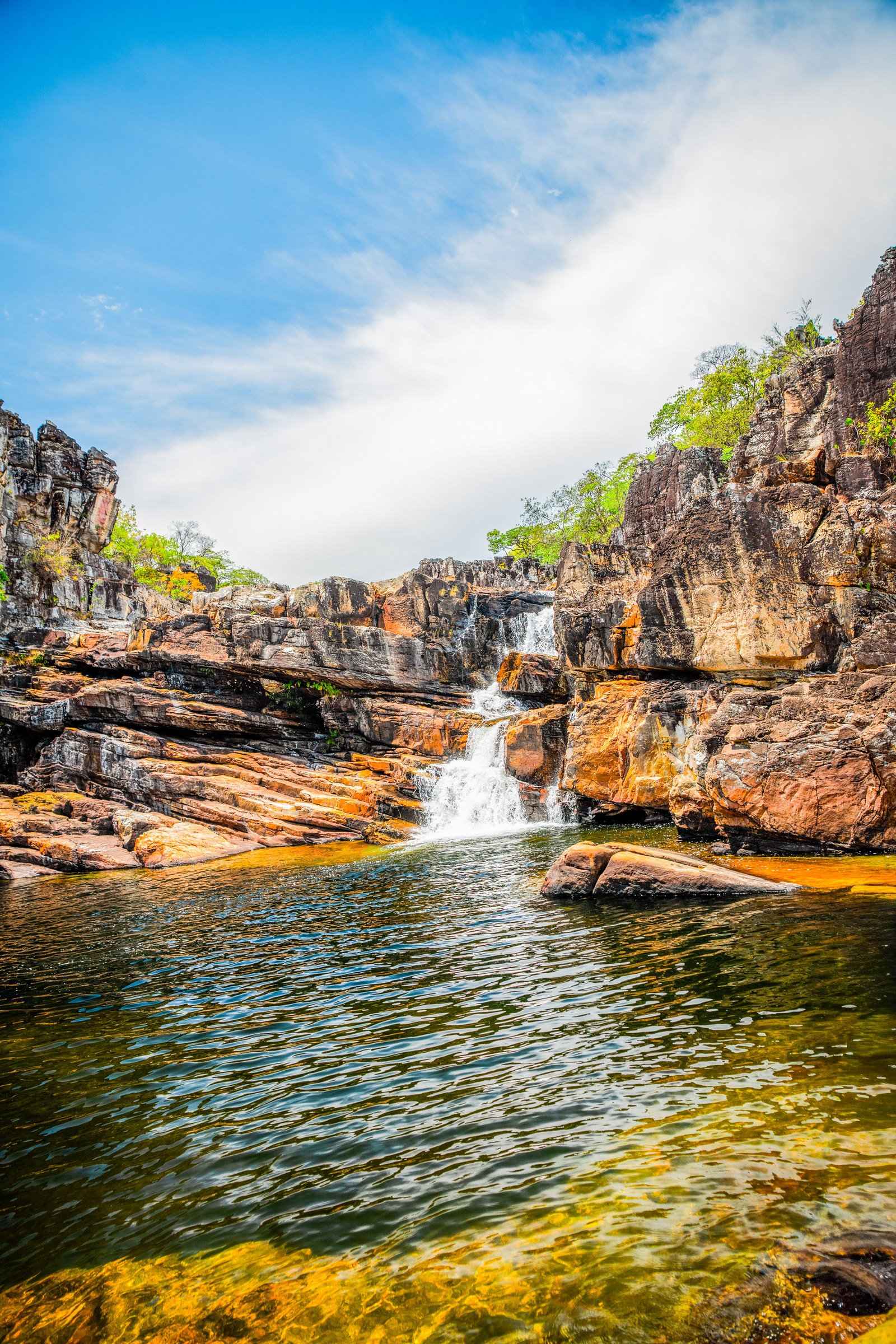 Vertical Pool, fine art photograph by Marcello Martins in Chapada dos Veadeiros, Brazil
