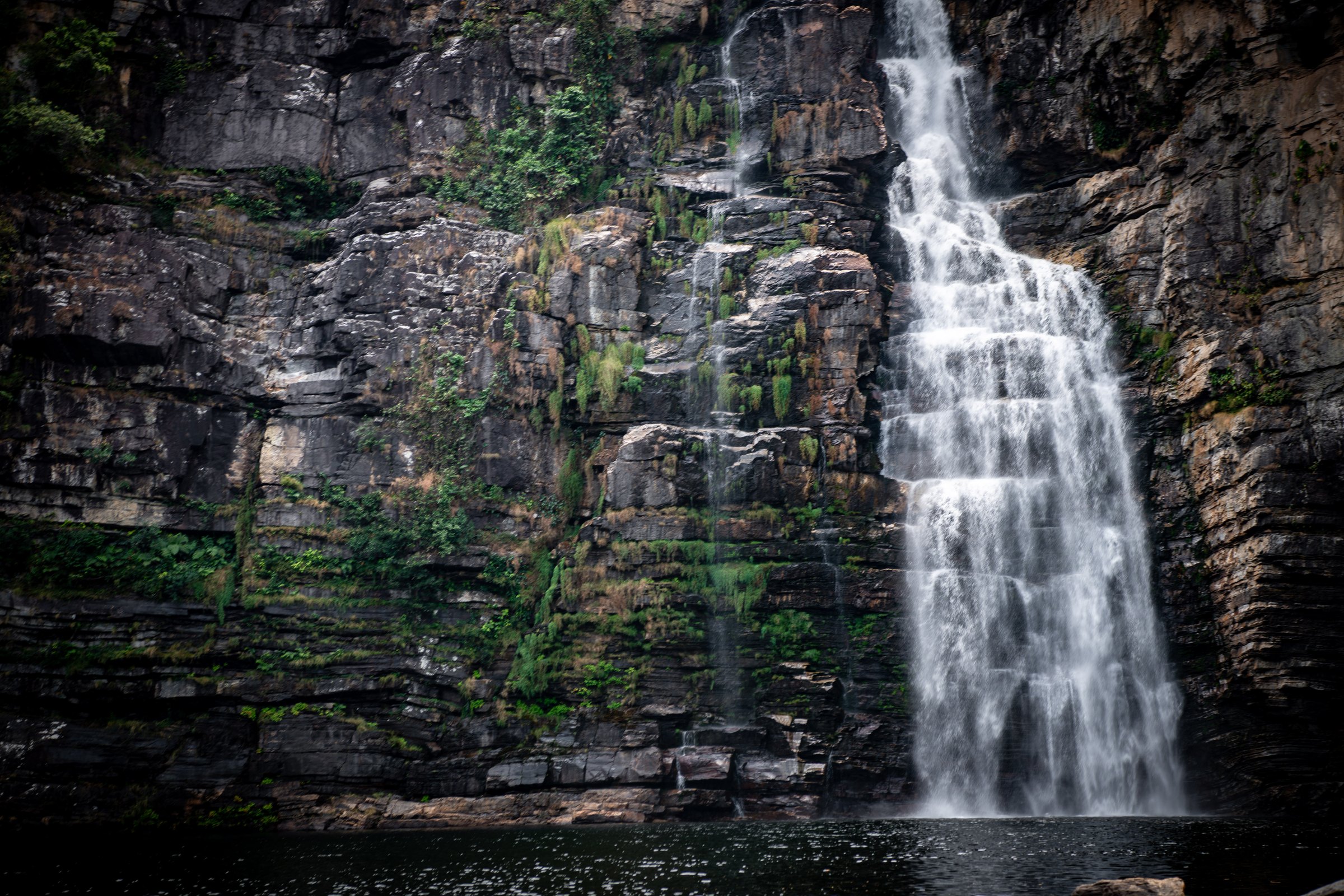 Dark Falls, fine art photograph by Marcello Martins in Chapada dos Veadeiros, Brazil