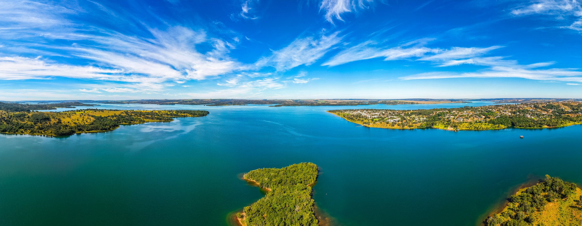 Panoramic Lake, fine art photograph by Marcello Martins in Corumba de Goias, Brazil