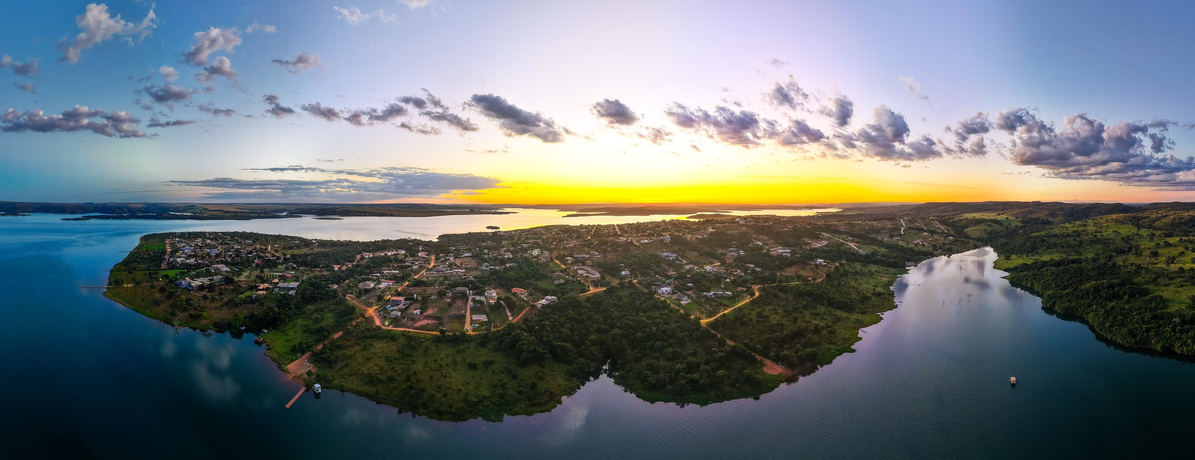 Peninsula in Light, fine art photograph by Marcello Martins in Corumba de Goias, Brazil